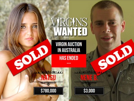 Фото экрана сайта virginswanted.com.au