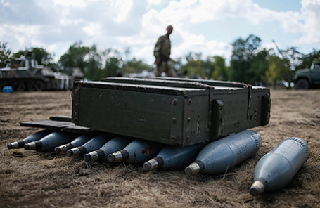 Военный лагерь украинских военнослужащих в Донецкой области.