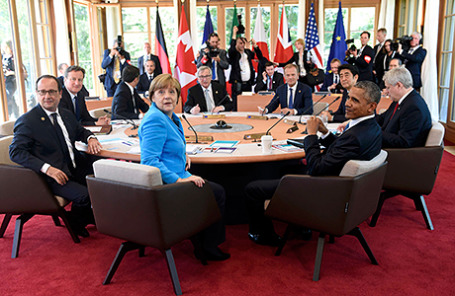 Участники саммита G7 в замке Эльмау в Германии